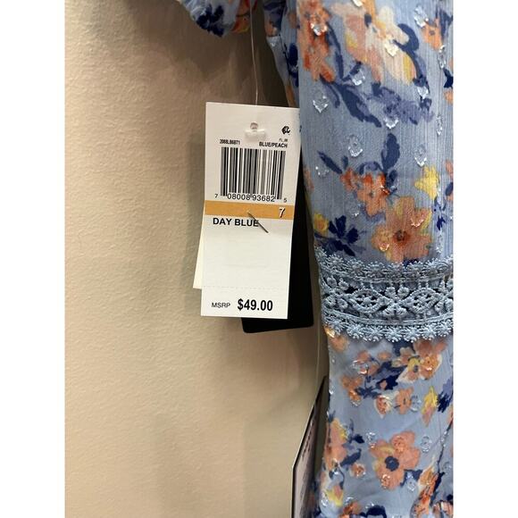 City Studio Womens Ruffles Floral Surplice Mini Dress Juniors BHFO 3011 SIZE 7​ - Picture 6 of 6